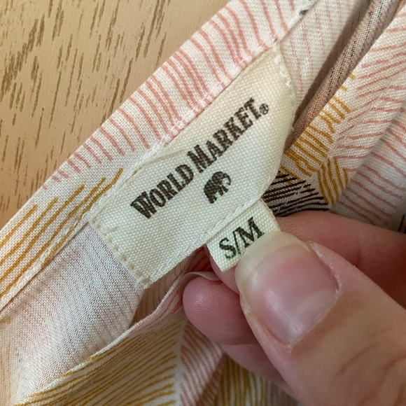 World Market Wide Leg Harem Jumpsuit with tie belt Sz Small Oversized READ - Picture 11 of 15